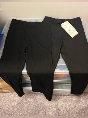 Two pairs of black H&M leggings